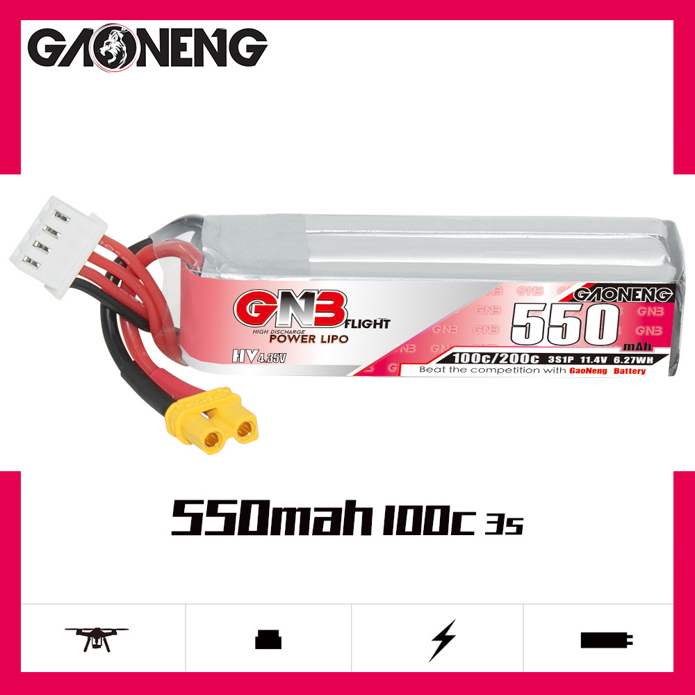Batteria Lipo GNB HV 11.4V 550 - Drone Racing Battery recensione e prezzo